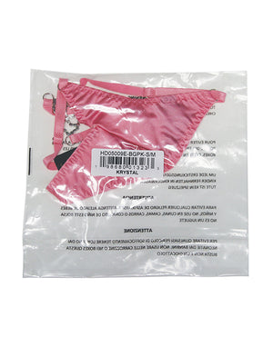 Krystal Rhinestone Net Back G-String - Pink L/XL - Image 5