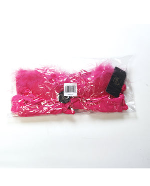 Marilyn Marabou & Mesh Babydoll & G-String Set - Pink 3X/4X - Image 5