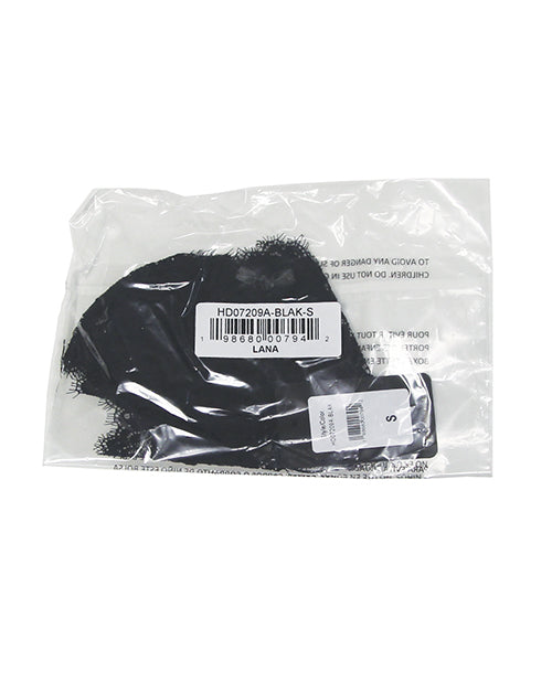 House of Desire Lana Sheer Lace V-Thong - Black SM - Image 2