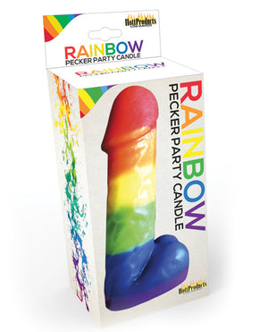 Party Pecker Rainbow Pecker Party Candle