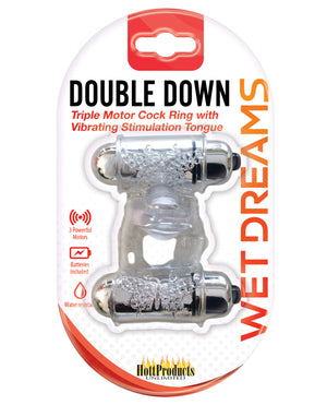 Wet Dreams Wet Dreams Double Down Vibrating Cockring w/Bullet