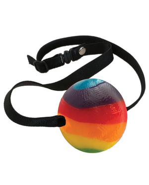 Hott Products Rainbow Candy Ball Gag - Strawberry