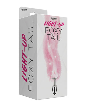 Foxy Tail Foxy Tail Light Up Faux Fur Butt Plug - Pink