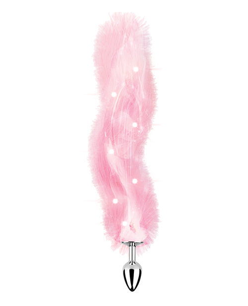 Foxy Tail Foxy Tail Light Up Faux Fur Butt Plug - Pink - Image 2