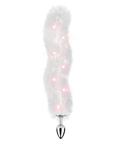 Foxy Tail Foxy Tail Light Up Faux Fur Butt Plug - White - Image 2