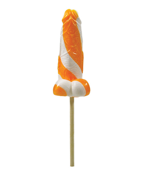 Hott Products Cock Tailz Liquor Flavored Pecker Pops - Sex on the Beach Orange/White Stripe - Image 2