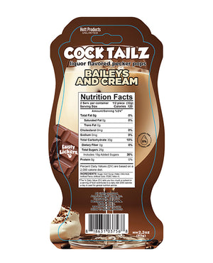 Hott Products Cock Tailz Liquor Flavored Pecker Pops - Baileys &amp; Cream Tan/White Stripe - Image 3
