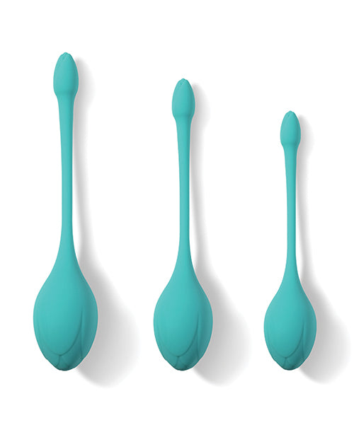 Honey Play Box Bluebell Floral 3 Size &amp; Weight Kegel Ball Exercise Set - Blue