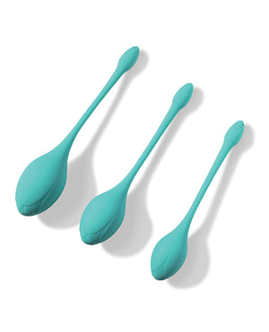 Honey Play Box Bluebell Floral 3 Size &amp; Weight Kegel Ball Exercise Set - Blue - Image 2