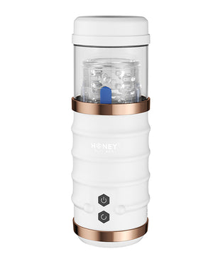 Honey Play Box Warrior Auto Thrusting Male Masturbator - White