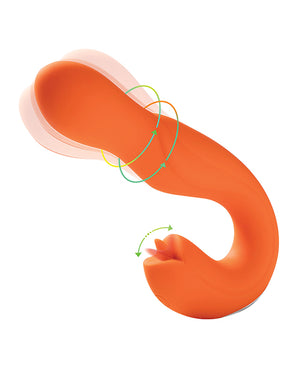 Honey Play Box Joi Pro Rotating Head G-Spot Vibrator &amp; Clit Licker w/Remote - Orange - Image 3