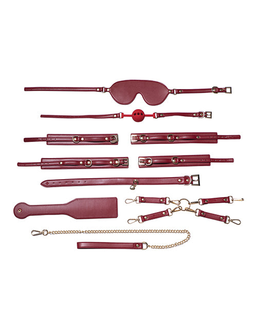 Honey Play Box Kinky Play Box Red Passion 8 pc Set Bondage Kit - Red