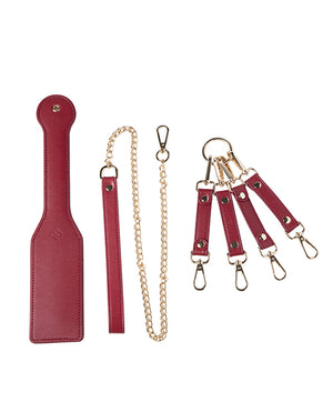 Honey Play Box Kinky Play Box Red Passion 8 pc Set Bondage Kit - Red - Image 5