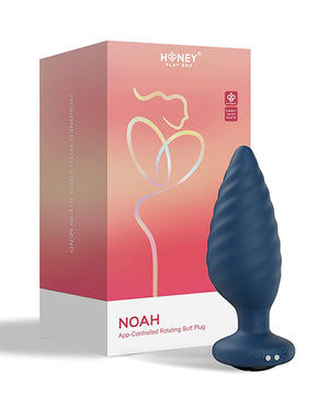 Honey Play Box Noah App-Controlled Rotating Butt Plug - Navy Blue - Image 5