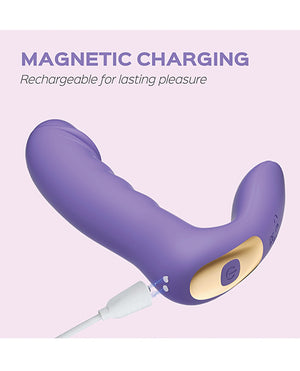 Honey Play Box RORA App-Controlled Rotating G-Spot Vibrator &amp; Clitoral Stimulator - Purple - Image 4