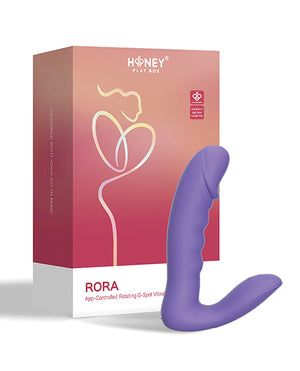 Honey Play Box RORA App-Controlled Rotating G-Spot Vibrator &amp; Clitoral Stimulator - Purple - Image 5