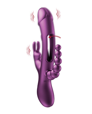Honey Play Box Trilux Kinky Finger Rabbit Vibrator w/Anal Beads - Purple - Image 3