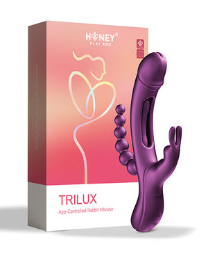 Honey Play Box Trilux Kinky Finger Rabbit Vibrator w/Anal Beads - Purple - Image 5