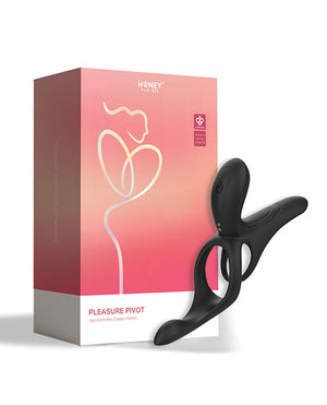 Honey Play Box Pleasure Pivot App-Controlled Couples Vibrators - Black - Image 4