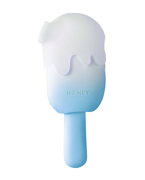 Honey Play Box Bite Me Sucking, Tapping &amp; Vibrating Cream Pop Stimulator - Blue/White