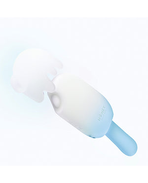 Honey Play Box Bite Me Sucking, Tapping &amp; Vibrating Cream Pop Stimulator - Blue/White - Image 3