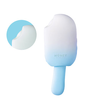Honey Play Box Bite Me Sucking, Tapping &amp; Vibrating Cream Pop Stimulator - Blue/White - Image 4