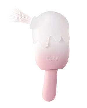 Honey Play Box Bite Me Sucking, Tapping &amp; Vibrating Cream Pop Stimulator - Pink/White - Image 3