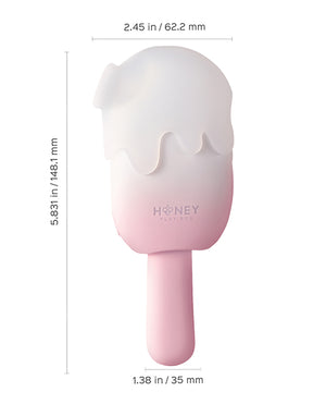 Honey Play Box Bite Me Sucking, Tapping &amp; Vibrating Cream Pop Stimulator - Pink/White - Image 5