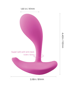 Honey Play Box Oly 2 Pressure Sensing App-Enabled Wearable Clit &amp; G Spot Vibrator - Pink - Image 4
