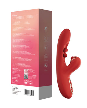 Honey Play Box Tickler Wiggling G-Spot Vibrator &amp; Tapping Clitoral Stimulator - Red - Image 4