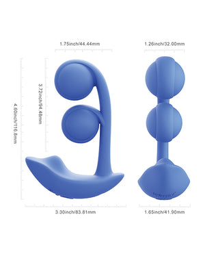 Honey Play Box Melody Twin Balls Clit &amp; G-Spot Vibrator - Blue - Image 4