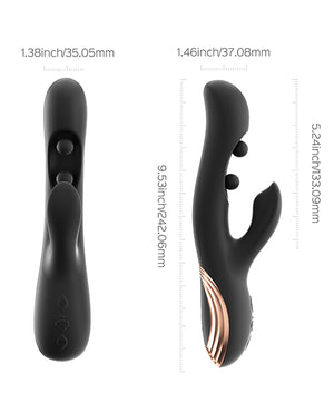 Honey Play Box GEM Twin Balls Rabbit Vibrator - Black - Image 3