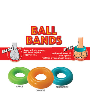 Hott Products Gummy Ball Bands - 3 Pack Assorted Colors/Flavors