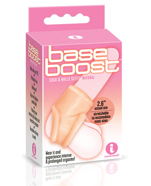The 9s The 9's Base Boost Cock &amp; Balls Sleeve - Natural - Image 2