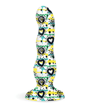 Collage Collage Diamonds &amp; Hearts Curvy Silicone Dildo - Image 2