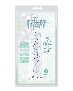 Macaroon Glittergasm 7.5" Swirls Dildo - Blue/Purple/Violet - Image 2