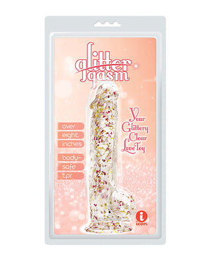 Glittergasm Glittergasm 8.5" Ballsy Dildo - Red/Gold/Orange