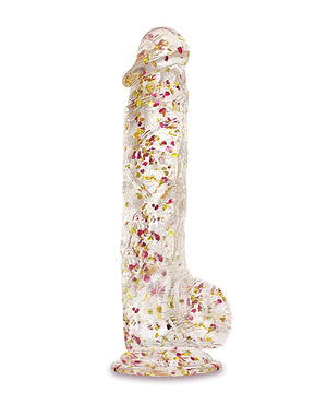 Glittergasm Glittergasm 8.5" Ballsy Dildo - Red/Gold/Orange - Image 2