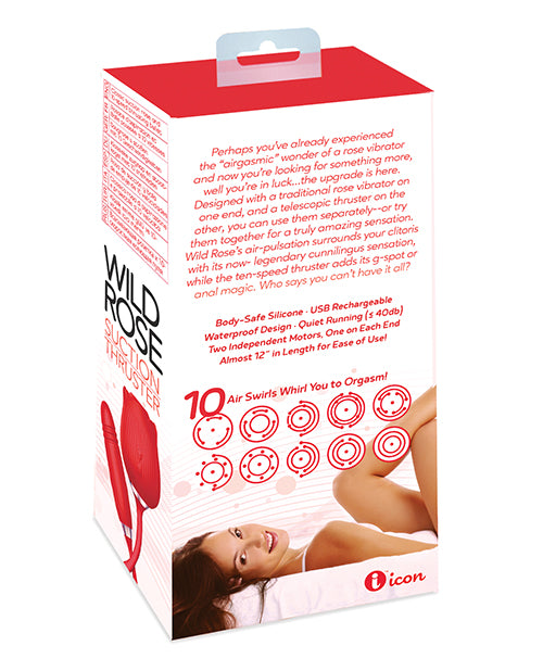 Wild Rose Wild Rose &amp; Thruster Vibrator - Red - Image 2