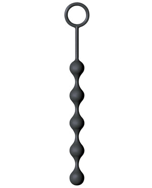 The 9s The 9's S Drops Silicone Anal Beads - Black - Image 2