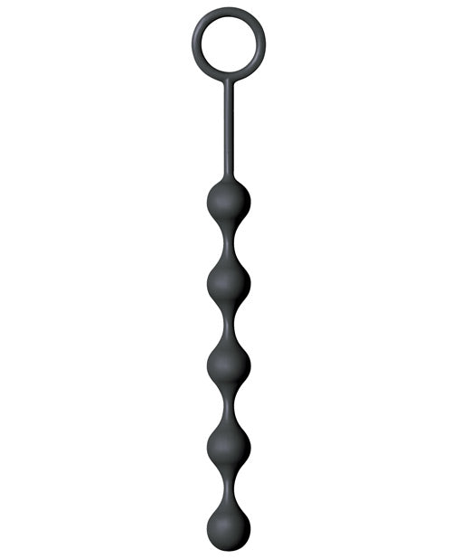 The 9s The 9's S Drops Silicone Anal Beads - Black - Image 2