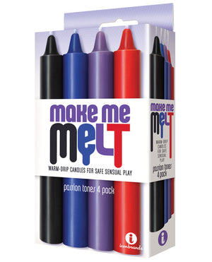 The 9s The 9's Make Me Melt Sensual Warm Drip Candles - Passion Tones Pack of 4 - Image 2