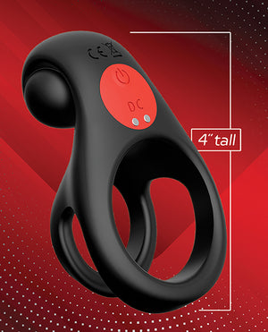 Massive Massive Red Dot Cock Ring V2 - Black - Image 2