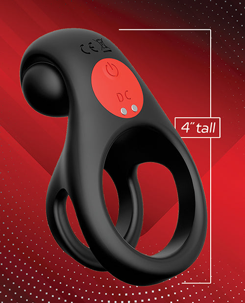 Massive Massive Red Dot Cock Ring V2 - Black - Image 2