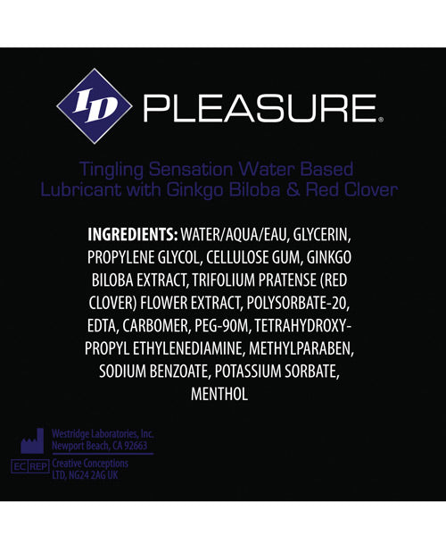 ID Pleasure ID Pleasure Waterbased Tingling Lubricant - 2.2 oz Flip Cap Bottle - Image 2