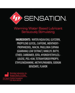 ID Sensation ID Sensation Waterbased Warming Lubricant - 1 oz Pocket Bottle - Image 2