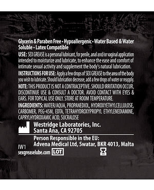 Sex Grease Sex Grease Water Based - 8.5 oz Bottle - Image 2