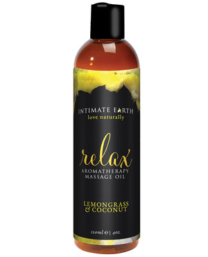 Intimate Earth Intimate Earth Relaxing Massage Oil - 120 ml Coconut &amp; Lemongrass