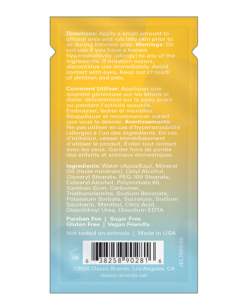 Jelique Joy Buzzer Naked Foil - 4 ml Pack of 24
