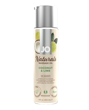 JO JO Naturals Massage Oil - Coconut &amp; Lime 4 oz Bottle